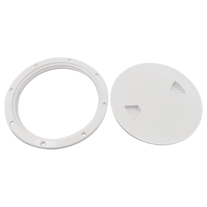 ISURE MARINE <span class=keywords><strong>Trappe</strong></span> de plaque d'inspection ronde antidérapante de 4 pouces avec centre robuste détachable pour installations extérieures Blanc - Product Image 5