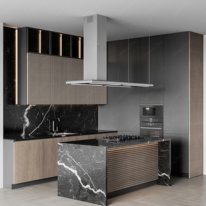 เฟอร์นิเจอร์<span class=keywords><strong>ครัว</strong></span>ทรงตัวแอล สไตล์โมเดิร์น อเนกประสงค์ บานพับในตั<span class=keywords><strong>ว</strong></span> หรูหรา ชุดครั<span class=keywords><strong>ว</strong></span>ครบชุด ตู้แบบเปิด - Product Image 2