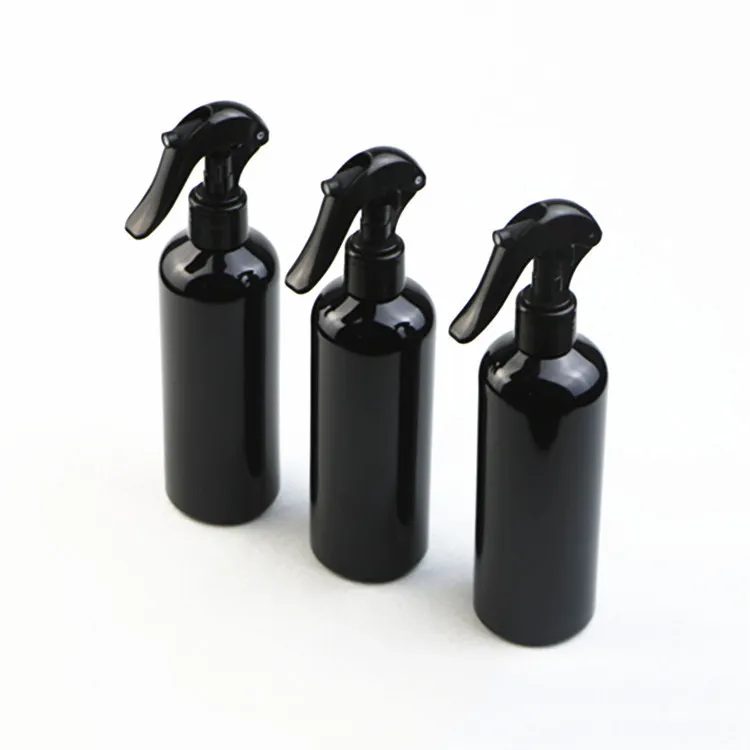 Wholesale 300ml Black PET Plastic Trigger Sprayer Bottle