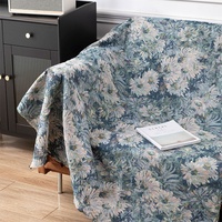 Tissu Brocart Abstrait Haut de Gamme 100% Polyester Tissé Lourd Résistant à l'Abrasion Style Peinture à l'Huile Jardin de Monet