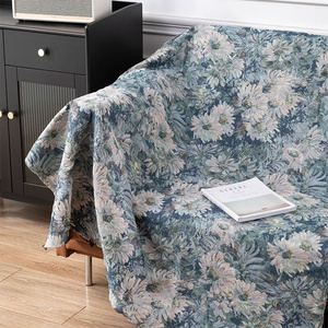<span class=keywords><strong>Tissu</strong></span> Brocart Abstrait Haut de Gamme 100% Polyester Tissé Lourd Résistant à l'Abrasion Style <span class=keywords><strong>Peinture</strong></span> à l'Huile Jardin de Monet - Product Image 2