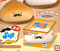 Smilegogo Jouet Squishy Triangle Bonbon Moustache, à Remontée Lente, Réaliste, en Forme de Boulette Vapeur, Jouet Sensoriel Anti-Stress