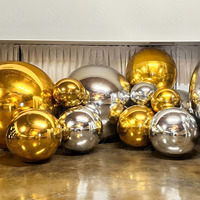 Boules chromées métalliques gonflables dorées Spherers Party Decor ballons géants Blow Up boule réfléchissante grande boule miroir brillante