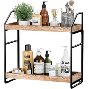 Bedroom Kitchen Spice Rack Adjustable 2-Tier Bathroom Countertop <strong>Organizer</strong> Standing Cosmetic Storage Shelf for <strong>Bath</strong> - Product Image 1