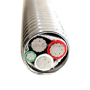 UL Building Wire House Cable de alimentación eléctrica MC Cable UL Metal Clad Armor MC 12/2 Awg PVC Construcción de bajo voltaje