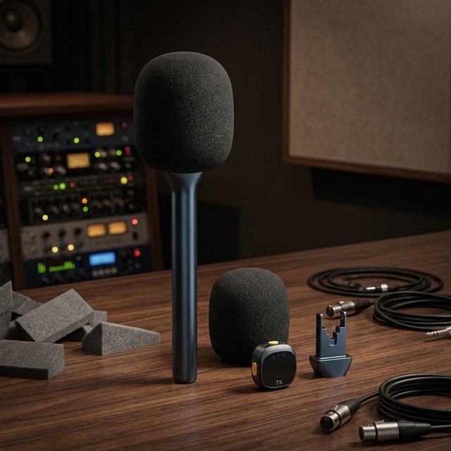 Wireless Microphone Handle Grip Stick Handheld Adapter Metal Bracket Handle for Moma/ for Mic