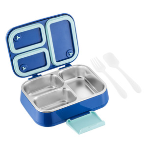 304 스테인리스 스틸 보온 도시락 밀폐 누수 방지 재사용 가능한 점심 용기 어린이 학생 성인 일상 식사 보관용 - Product Image 1