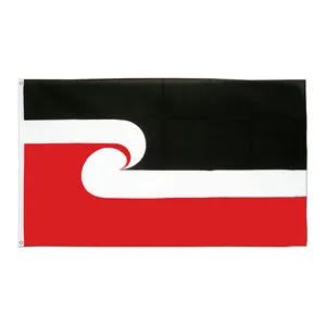 Bendera Maori Luar Ruangan Kustom Murah Bendera Poliester 3X5 Kaki Selandia Baru