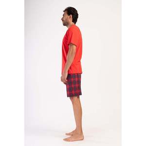 Ensemble short et t-shirt à manches courtes pour homme, style vintage, col rond, décontracté chic, avec poches, respirant et motif imprimé thermique - Product Image 3