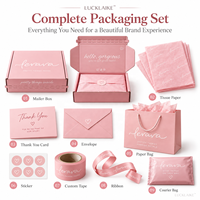 Emballage personnalisé pour soins de la peau, boîte en carton ondulé rose clair avec fermeture éclair auto-adhésive et bande détachable pour l'envoi postal