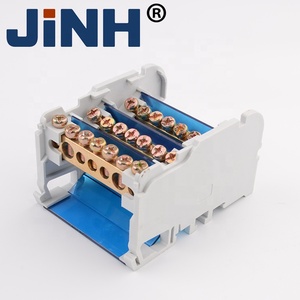JINH Chất Lượng Cao JH8407 4 Thanh Đồng 7 Cách Hộp Kim Loại Din Rail Bar Thiết Bị Đầu Cuối Hộp Kết Nối - Product Image 3