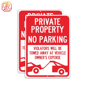 Area privata esclusiva-divieto di parcheggio-i trasgressori saranno rimorchiati a spese del proprietario. Segno di alluminio - Product Image 1