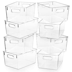 8 Piece Set Nested Fridge Organizer Cabinet Organizers Kitchen Organization Pantry Refrigerator Organization Bins