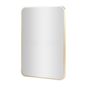 Espejo <span class=keywords><strong>de</strong></span> Baño Rectangular Grande <span class=keywords><strong>de</strong></span> 90x60cm, Negro, para Montar en la <span class=keywords><strong>Pared</strong></span>, 4mm <span class=keywords><strong>de</strong></span> Grosor, <span class=keywords><strong>Marco</strong></span> Metálico Moderno, Espejo Decorativo Colgante - Product Image 6
