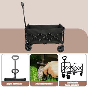 Chariot pliable réglable pour l'extérieur avec roues détachables pour jardin, plage, pique-nique - Product Image 3