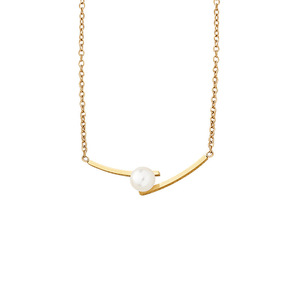 Nouveau design de collier avec pendentif en perle, acier inoxydable, plaqué or, pendentif géométrique, pour femmes - Product Image 6