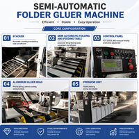 Machine à coller les boîtes en carton ondulé semi-automatique BZD à bas prix
