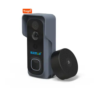 卸売 2個インターホン-MYQスマートホームTuyaアプリカメラサポート付きWiFiビデオドアベル携帯電話リモートコントロールワイヤレスインターホン