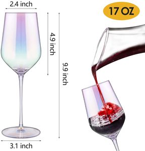Lunettes de toast à vin rouge et blanc, pour vin scintillant, multicolore, arc-en-ciel, - Product Image 4