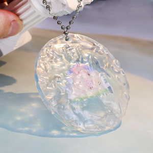 Custom Unique and Elegant Plastic Acrylic Cartoon Double Sided Thermoformed Round Coaster Craft One-of-a-Kind Product Keychain