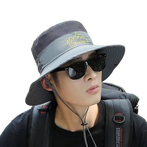 Chapeau Bob de Pêcheur pour Homme, Respirant, Protection Solaire, pour Randonnée, Pêche, Cyclisme, Couleur Unie, Polyester - Product Image 5