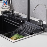 de cuisine en acier inoxydable 304 de qualité supérieure, lavabo rectangulaire à une cuvette avec surface nano monotrou