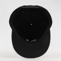 Casquette de sport unisexe 5 panneaux en cuir à visière plate, personnalisable OEM, avec logo brodé de haute qualité, en laine, nouveau modèle, motif feuille tropicale