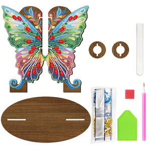 새로운 다이아몬드 페인팅 튜브 꽃병 나무 다이아몬드 페인팅 장식품 데스크탑 꽃병 아트 홈 장식 DIY 다이아몬드 페인팅 테스트 튜브 꽃병 - Product Image 2