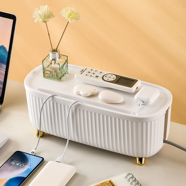 Multifunctional Plastic Cable Organizer Wire Organizer Frame Storage Box Power Socket Rack Integrated Wire Cable Storage Box