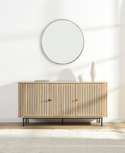 מזנון עץ מודרני עם 3 מגירות, עיצוב פרנזים ודלת בסגנון שייקר לחדר שינה, פינת אוכל, סלון וריהוט למלונות - Product Image 6