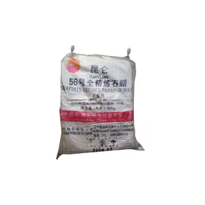 Kunlun Fushun entièrement raffiné extrêmement blanc 52/54 56/58 58/60 60/62 66/68 cire de paraffine de qualité alimentaire pour la fabrication de bougies