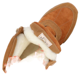 Bottes de neige en daim de vache pour homme, talon moyen, couleur unie, lacets avant, bottes de travail d'hiver - Product Image 2