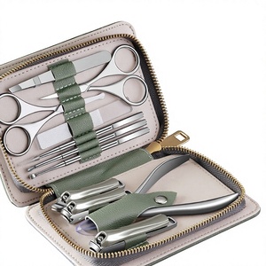 Juego de Herramientas Portátiles para Manicura y Pedicura, Kit de Cuidado de Uñas de Metal con Estuche con Cierre para Salón, Viajes y Uso Doméstico - Product Image 1