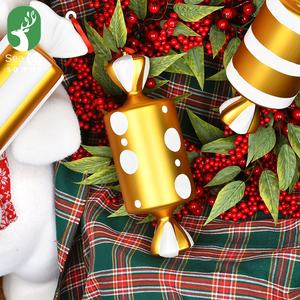 32cm Gold & White Christmas Candy Pendant Bar <b>Wedding</b> <b>Props</b> Decorations Painted Stage Decorations for Christmas - Product Image 4