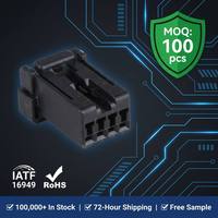 Lanshuo 174966-2 Connecteur femelle 4P pour automobile domestique, faisceau de câblage, gaine moulée en PBT, tension nominale 12V/24V, 20-22AWG