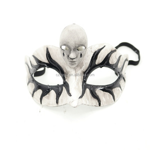 ホラーをテーマにしたハーフフェイススカルマスク血液ドリップデザインハロウィンコスプレパーティー用子供用大人用コスチュームアクセサリー - Product Image 2