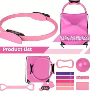 Set de Anillos de Pilates Ecológicos para Principiantes, Idea de Regalo para Fitness, Banda de Resistencia, Círculo de Pilates, Pelota de Yoga, Kit de Accesorios Todo en Uno - Product Image 2