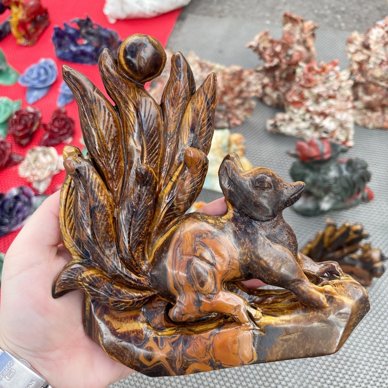 crystal bird carving