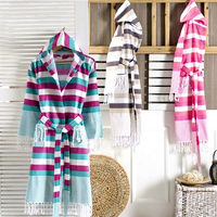 Serviette turque vêtements de plage d'été PEST-WR-KDSROBE5 Robes turques peignoir Kimono Châle À Capuche Douche Bain