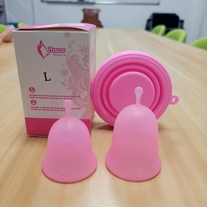 Lohas Free Samples 1pcs Folding Sterilizing Cup for Bell Shape Menstrual Cups Hygiene Cup with Custom Box