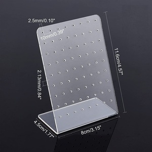 Bông Tai chủ tổ chức cô gái đinh tán hiển thị đứng L hình dạng bông tai trang sức hiển thị giá đứng tổ chức nhựa hiển thị - Product Image 1