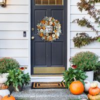 Guirlande décorative artificielle, feuilles givrées vertes, imperméable, écologique, 20 pouces, pour Pâques, Noël, Thanksgiving, intérieur, extérieur