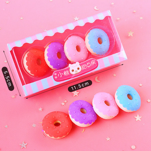Gommes à effacer de couleur bonbon, lot de 4, 11,5 cm x 5,5 cm, design dessert, pour étudiants, fournitures scolaires - Product Image 4