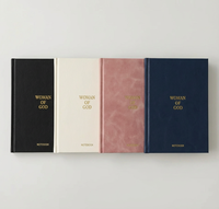 Carnet de prière LABON personnalisé en cuir PU A5, couverture rigide, avec dorure à chaud, carnet chrétien pour l'étude biblique, cadeau de foi pour femme