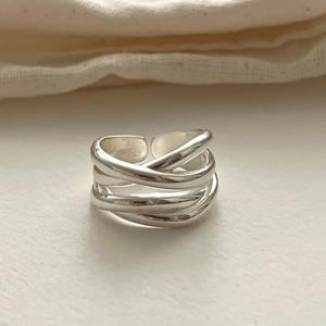 Layered <b>Ring</b> Trendy Minimalist <b>Gold</b> Plated Layered <b>Ring</b> for Women Versatile Adjustable Open <b>Ring</b> for Daily Life - Product Image 3
