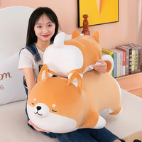 Peluche Corgi en polyester, animal en peluche, coussin câlin, poupée pour canapé, style animal mignon