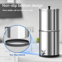 Prix Usine Purificateur d'Eau Potable en Acier Inoxydable pour Camping Extérieur et Comptoir Domestique, Filtre à Eau à Gravité au Charbon Actif