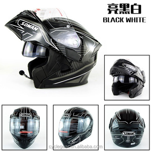 Nouveau <span class=keywords><strong>casque</strong></span> de moto intelligent intégral avec écouteurs Soman 955 intégrés, double visière, sécurité, matériau ABS durable - Product Image 2