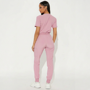 OEM Wholesale Custom Women's <b>Doctors</b> Hospital Scrub <b>Sets</b> with Custom Logo Canvas Fabric All Season Nurse Uniforms - Product Image 2