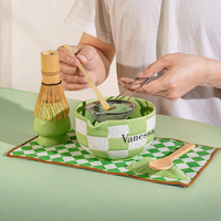 Bol à matcha personnalisé avec bec verseur et support pour fouet, ensemble de bol à thé matcha en céramique de qualité supérieure et support pour fouet en bambou